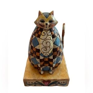 Jim Shore Heartwood Creek "Abigail" Patchwork Cat Figurine 2003